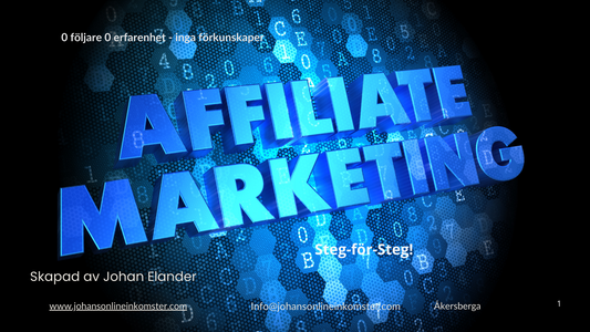 Affiliate marketing för nybörjare